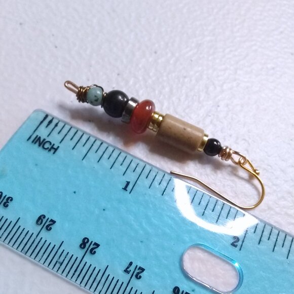 Handmade: Stack Earrings! Beaded Semi-Precious Stones ~ Each Pair is different! - Picture 8 of 8